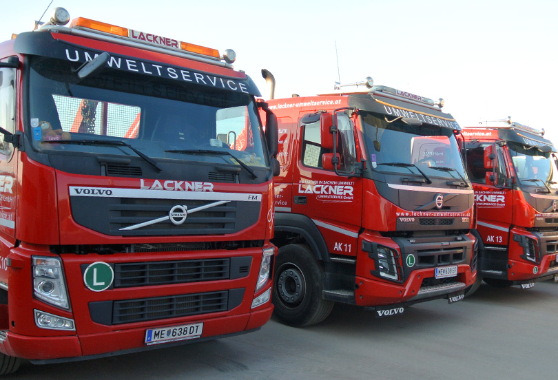 Lastkraftwagen von Volvo für den Fuhrpark von Lackner Umweltservice